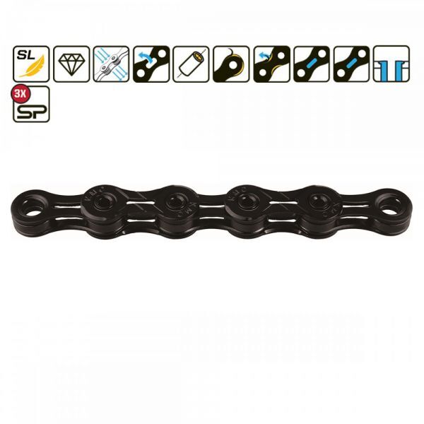 KMC DLC11SL Race Chain 1/2 x 11/128" (Black) - Pedal Champ
