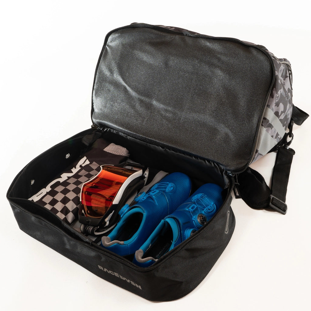 STAYSTRONG CHEVRON HELMET-KIT BAG (BLACK-GREY CAMO) - Pedal Champ