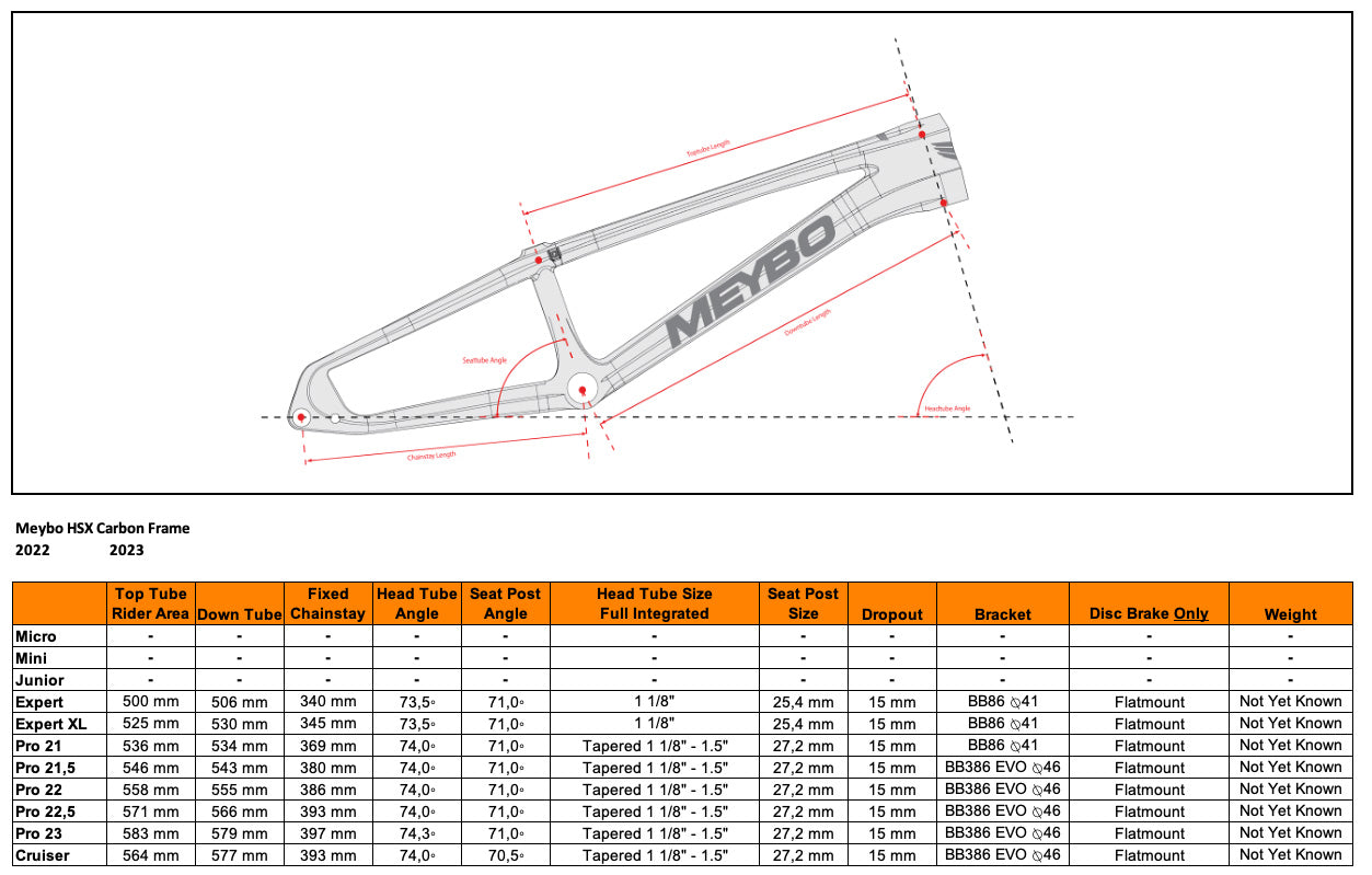 Meybo HSX 20" Frame - Pedal Champ