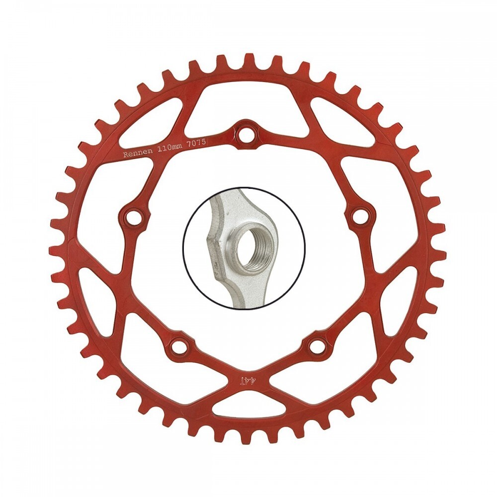 RENNEN 5 BOLT 110 THREADED CHAINRING