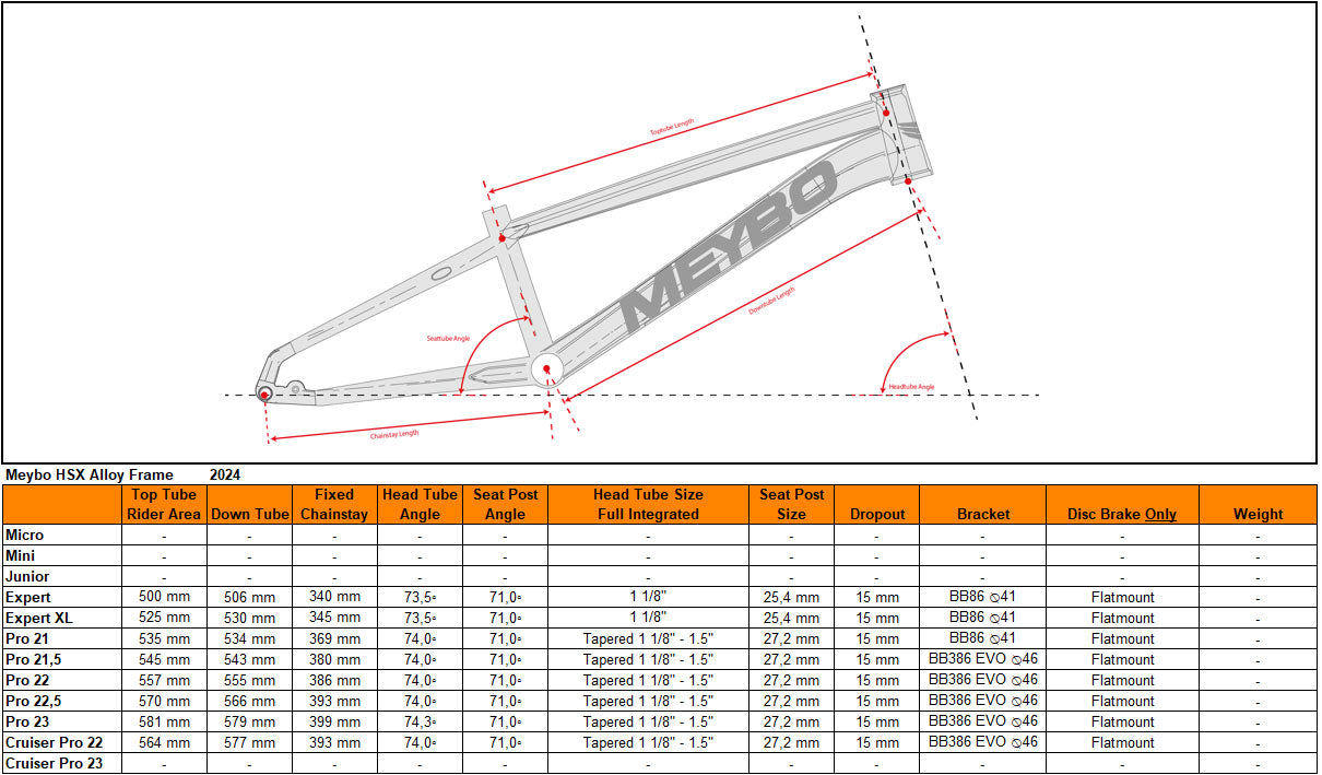 Meybo 2024 HSX Frame 21.5" Pro XL