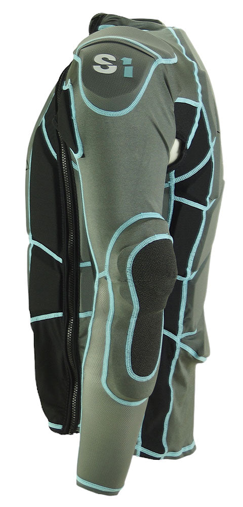 S1 Elite Hi Impact Race Safety Jacket V2 Blue Youth - Pedal Champ