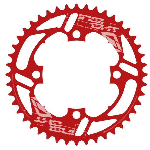 INSIGHT 4 BOLT CHAINRING 104MM BCD (RED 34T-44T) - Pedal Champ