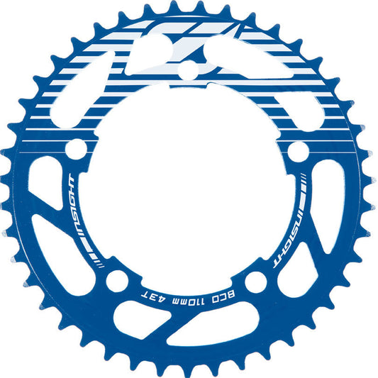 INSIGHT 5 BOLT CHAINRING 110MM BCD (BLUE 34T-44T) - Pedal Champ