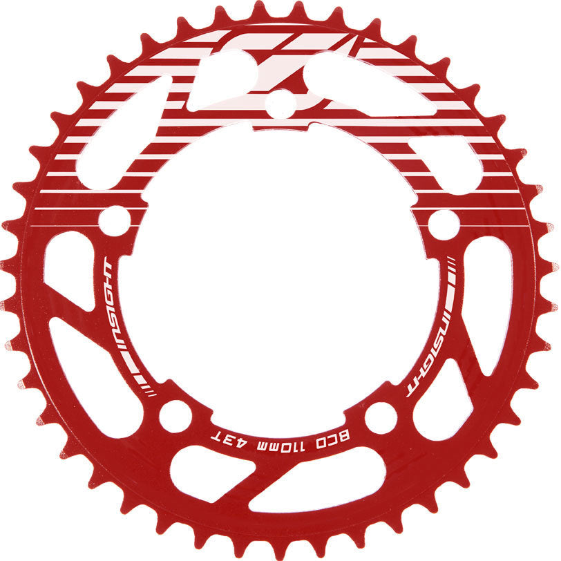 INSIGHT 5 BOLT CHAINRING 110MM BCD (RED 34T-44T) - Pedal Champ