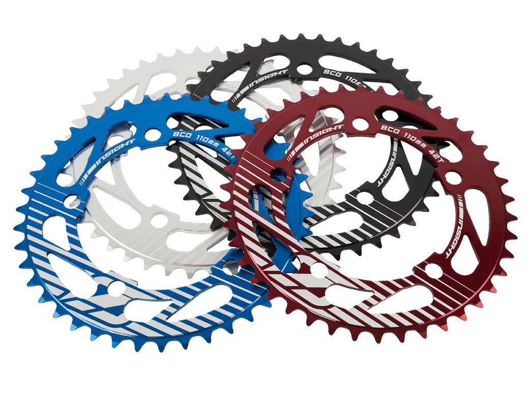 INSIGHT 5 BOLT CHAINRING 110MM BCD (BLUE 34T-44T) - Pedal Champ