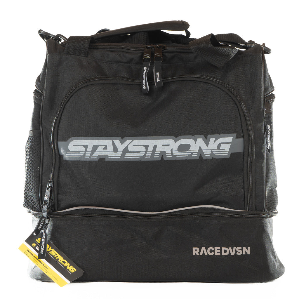 STAYSTRONG CHEVRON HELMET-KIT BAG (BLACK) - Pedal Champ