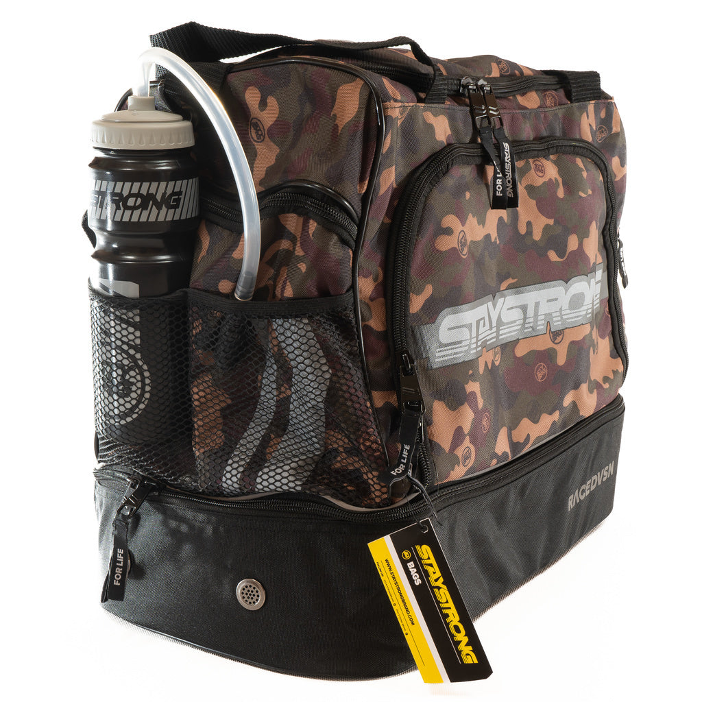 STAYSTRONG CHEVRON HELMET-KIT BAG (GREEN CAMO) - Pedal Champ