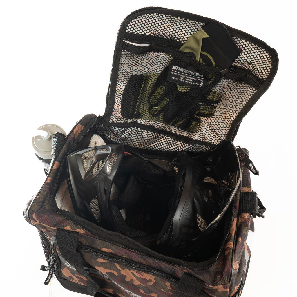 STAYSTRONG CHEVRON HELMET-KIT BAG (GREEN CAMO) - Pedal Champ